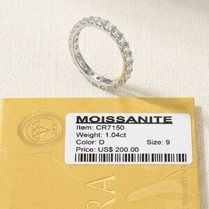 ✨ NEW! 1.04ct Moissanite Eternity Band - D Color - GRA Certified Size 9✨